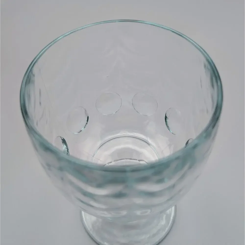 Vintage Bartlett Collins Btc8 Clear Drape Optic Water Goblet